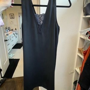 Simple black dress with lace